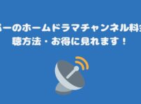 スカパーのホームドラマチャンネル料金と視聴方法・お得に見れます！