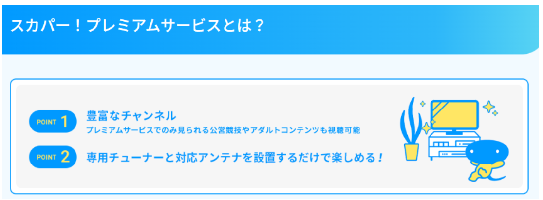 スカパープレミアムでWOWOWプラスを視聴する手順