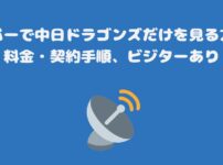 スカパーで中日ドラゴンズだけを見る方法・料金・契約手順、ビジターあり