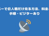 スカパーで巨人戦だけ見る方法、料金と契約手順・ビジターあり