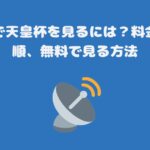 スカパーで天皇杯を見るには？料金、契約手順、無料で見る方法