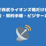 スカパーで西武ライオンズ戦だけ見る方法、料金・契約手順・ビジターあり