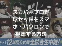 スカパープロ野球セットをスマホ・パソコン(PC)のみで見る方法