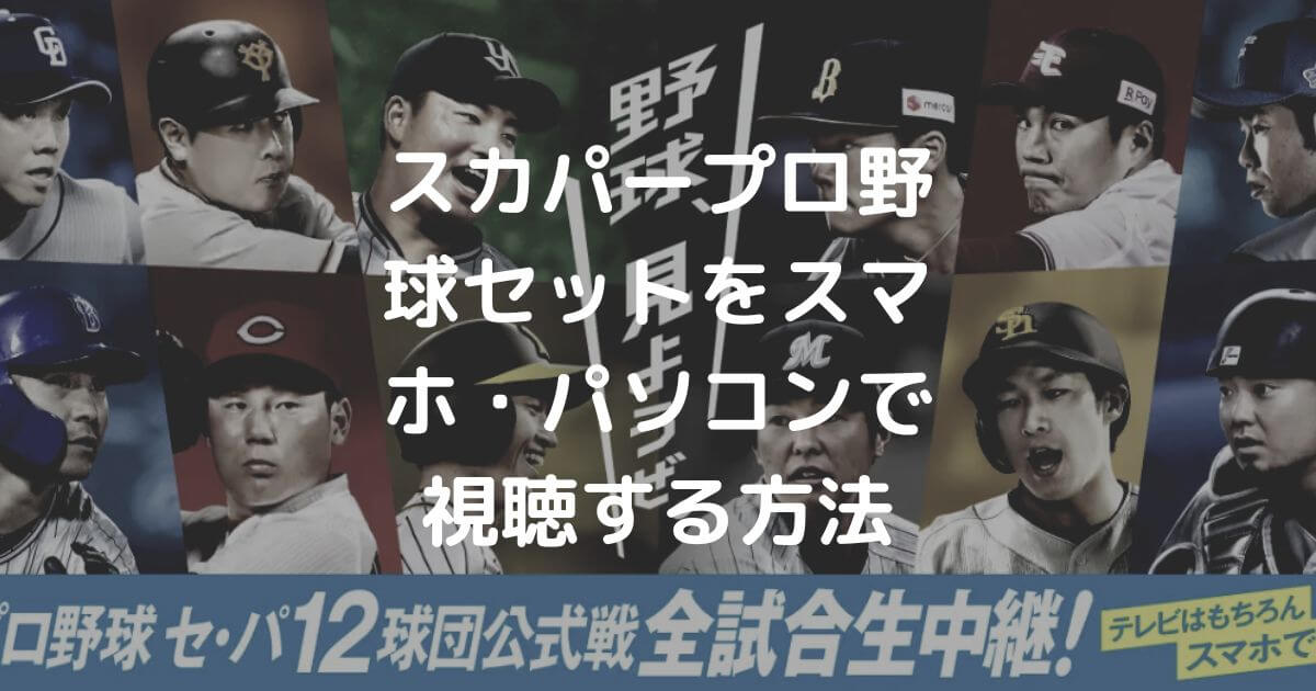 スカパープロ野球セットをスマホ・パソコン(PC)のみで見る方法