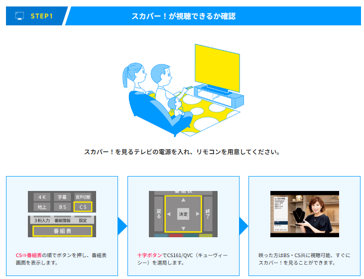 スカパーをお得に契約するために視聴できるか確認する方法