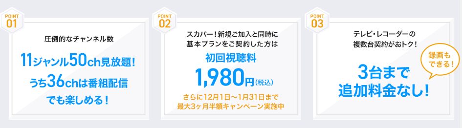 スカパー基本プランも1,980円で日テレジータス・日テレジータスが見れる・ビジターの多くの試合が見れる