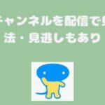 TBSチャンネルを配信で見る方法・見逃しもあり